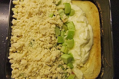 Rhabarberkuchen mit Vanillecreme und Streusel 133
