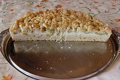 Rhabarberkuchen mit Vanillecreme und Streusel 103