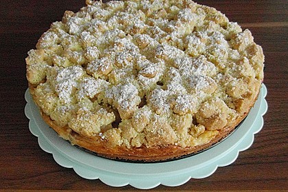 Rhabarberkuchen mit Vanillecreme und Streusel 114
