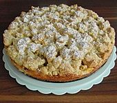 Rhabarberkuchen mit Vanillecreme und Streusel (Bild)