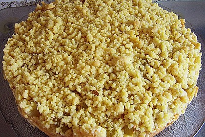 Rhabarberkuchen mit Vanillecreme und Streusel 73