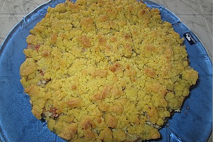 Rhabarberkuchen mit Vanillecreme und Streusel 162