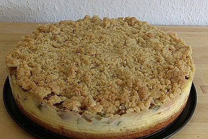 Rhabarberkuchen mit Vanillecreme und Streusel 59