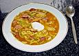 Rote Linsensuppe mit Cabanossi