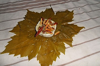 Ziegenk&auml;se in Weinbl&auml;ttern 1