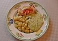 Kr&auml;utergnocchi mit Basilikumsauce und H&auml;hnchenbrustfilet