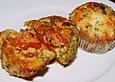 Gef&uuml;llte, deftige Muffins mit Tomate und Schinken