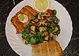 Gebratener Lachs mit Feldsalat