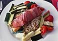 Lachs im Nudelbett
