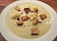 Blumenkohlsuppe mit Cro&ucirc;tons und Bauchspeck