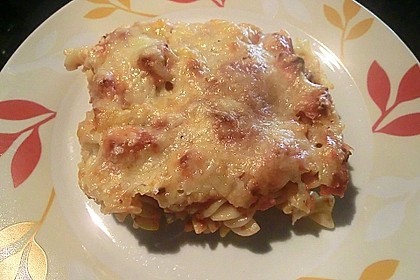 Leckerer Nudelauflauf mit Fleischk&auml;se/Leberk&auml;se 3