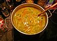 Kartoffelcremesuppe mit Gem&uuml;seeinlage und W&uuml;rstchenscheiben