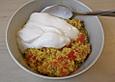 S&uuml;&szlig;scharfes Paprikacurry mit Couscous