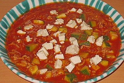 Zucchini-Reis Topf mit Hackfleisch und Feta 2