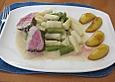 Spargel mit Kalbsfilet und Fr&uuml;hlingsmorcheln