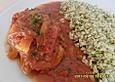 H&auml;hnchen in pikanter Tomaten-Paprikaso&szlig;e