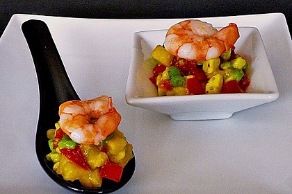 Avocado-Mango Salsa mit Garnelen 6