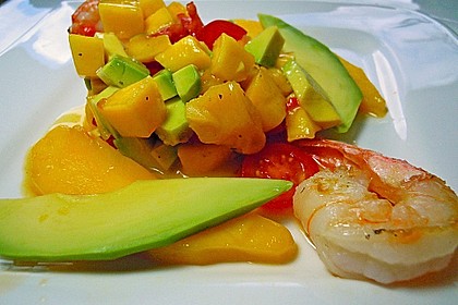 Avocado-Mango Salsa mit Garnelen 8