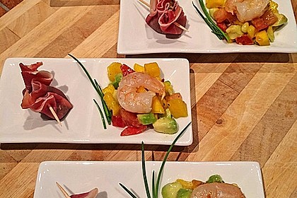 Avocado-Mango Salsa mit Garnelen