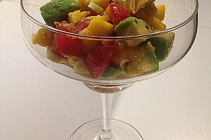 Avocado-Mango Salsa mit Garnelen 11