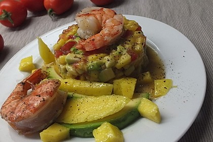 Avocado-Mango Salsa mit Garnelen 16