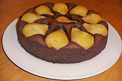 Schokoladenkuchen Birne H&eacute;l&egrave;ne