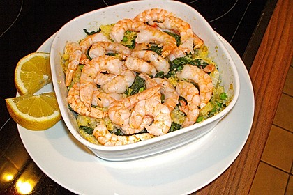 Couscous und Garnelen im Pergament 15