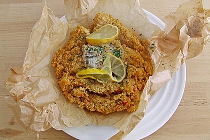 Couscous und Garnelen im Pergament 18
