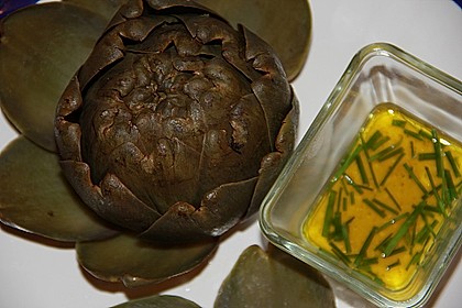 Artischocken mit Kr&auml;uter-Senf-Vinaigrette 1