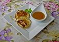 Pancakes mit Himbeeren und einem Feigen-Orangensirup