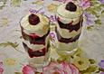 Kirschdessert mit einer Pudding-Sahne Creme