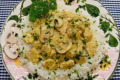 Feines Curry-Kalbsgeschnetzeltes mit Champignons 3