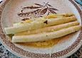 Ofenspargel in Weinsauce
