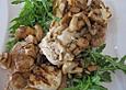 Balsamicochampignons auf Grillk&auml;setoast mit Rucola
