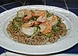 Garnelen auf Zucchinigem&uuml;se