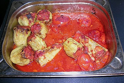 Gef&uuml;llte Paprika mit Tomaten