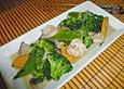 Thaicurry mit Garnelen und S&uuml;&szlig;kartoffeln