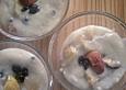 Vanille-Apfelpudding mit Rosinen
