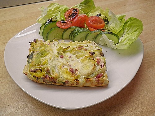 Lauchquiche vom Blech (Rezept mit Bild) von mareikaeferchen | Chefkoch.de