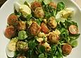 Feldsalat mit gebratenem Feta