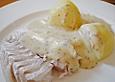 Ged&uuml;nsteter Schellfisch mit Estragon-Senfsauce
