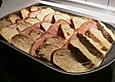 Laugenbr&ouml;tchen-Leberk&auml;se-Gratin