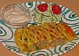 Zucchini-Hackfleisch Strudel mit Kr&auml;uterdip
