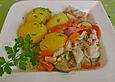 Fischpfanne mit Gem&uuml;se und Dill