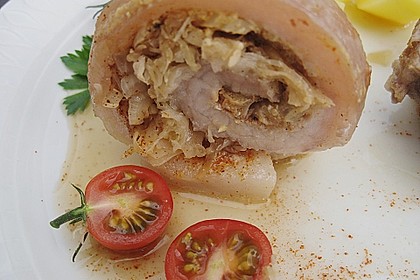 Sauerkraut-Schweinebauch Rouladen 5