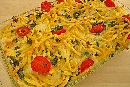 Sp&auml;tzle-Frittata mit B&auml;rlauch
