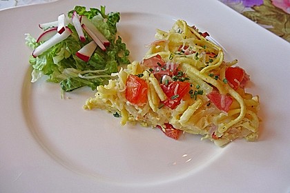 Sp&auml;tzle-Frittata mit B&auml;rlauch 2