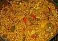 Kaninchen mit Nudeln
