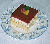 Pfirsich-Melba Schnitten (Bild)