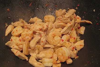 Spaghetti mit H&uuml;hnchenbrust und Shrimps 1
